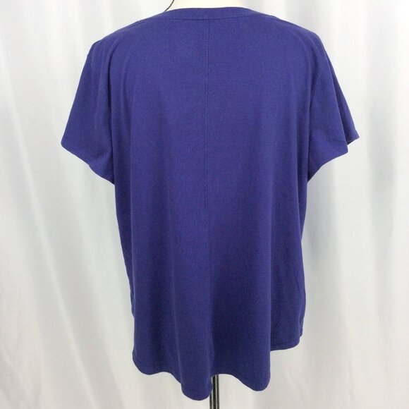 Tek Gear T-Shirt Womens Size XXL Purple Abstract Graphic Print Short Sleeve - Picture 3 of 9